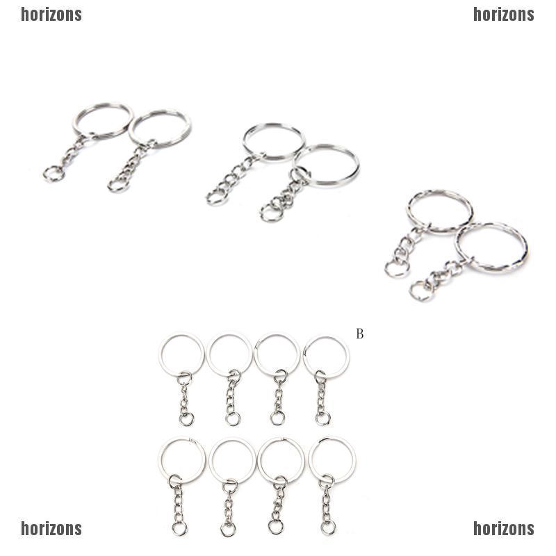 Set 100 móc khóa tròn bằng hợp kim cỡ 25mm tiện dụng