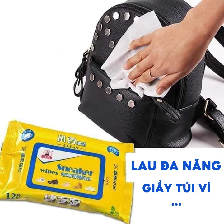 Giấy Lau Giày Đa Năng Sneaker - Lau Túi Xách Siêu Sạch Mang Đi Du Lịch - Hộp 30 Tờ Loại Chuẩn