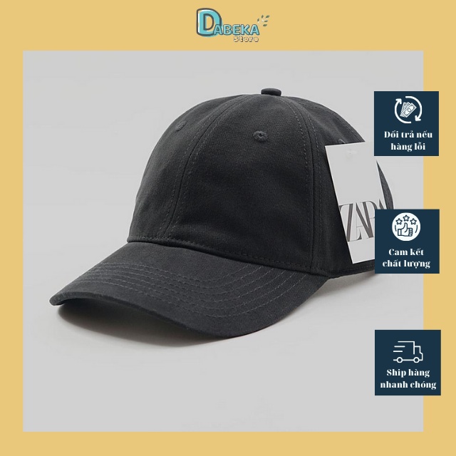 Mũ Lưỡi Trai Za.Ra Thể Thao Nam Nữ Cao Cấp Thanh Lịch - Nón Kết Nửa Đầu Trơn Unisex Thời Trang Hàn Quốc - Dabeka - M001