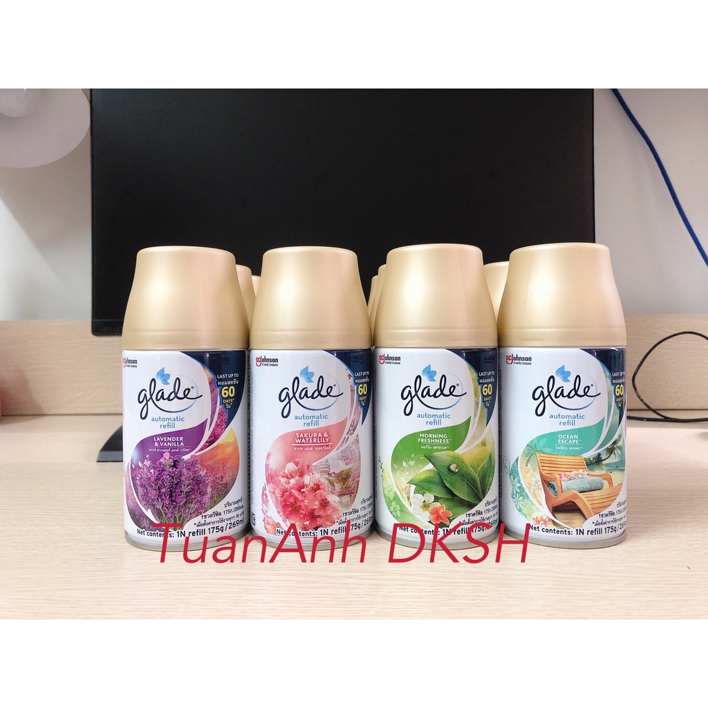 [ LÕI ] - Chai Xịt Phòng Thay Thế Vào Máy Xịt Phòng Tự Động Glade - 269ml/175g - Hàng chính hãng DKSH Việt Nam.