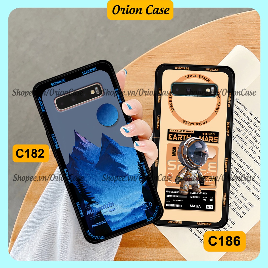 Ốp Samsung S10 - S10 Plus - S10 5G in hình astronaut pro nasa, moutain cá tính.ốp lưng chống sốc.