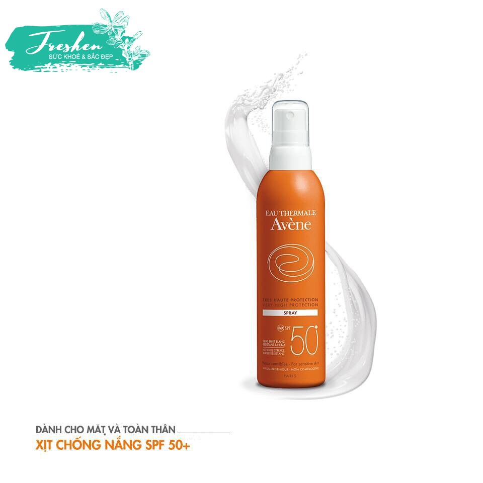 ✅ (CHÍNH HÃNG) Xịt chống nắng bảo vệ toàn thân Protection Spray SPF50+ 200ml Avene