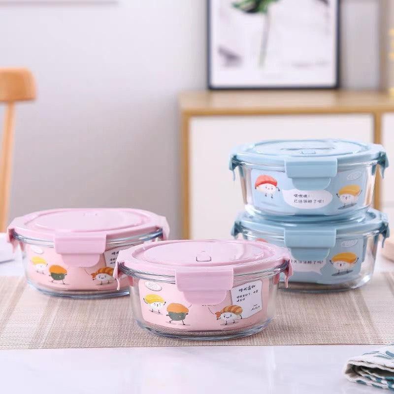 Hộp Cơm Giữ Nhiệt Thủy Tinh Hộp Cơm Văn Phòng - Hộp Cơm Thủy Tinh Hộp Đựng Thức Ăn Đựng  VT268