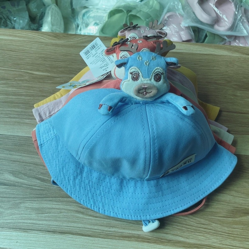 Mũ bo vành thêu chữ chóp con Hươu cho bé trai bé gái , phù hợp 5 tháng - 4 tuổi