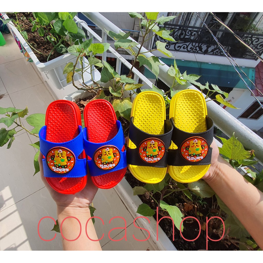 Dép quai ngang đế siêu mềm và nhẹ cho bé trai, hoạt hình kẹo nổ cho bé đế siêu chắc