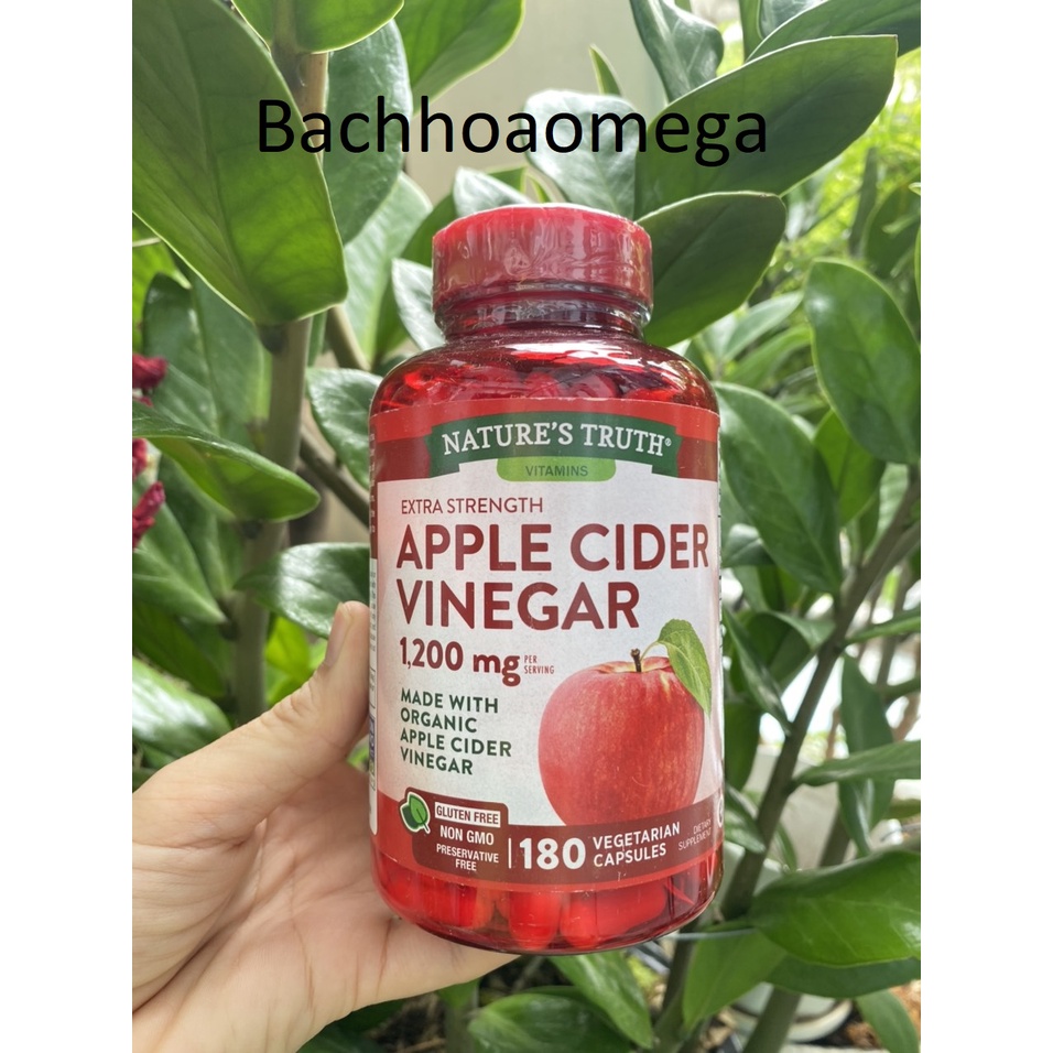 Viên giấm táo giảm cân Apple Cider Vinegar 1200mg 180v và kẹo dấm táo 120v gummy dấm của Mỹ