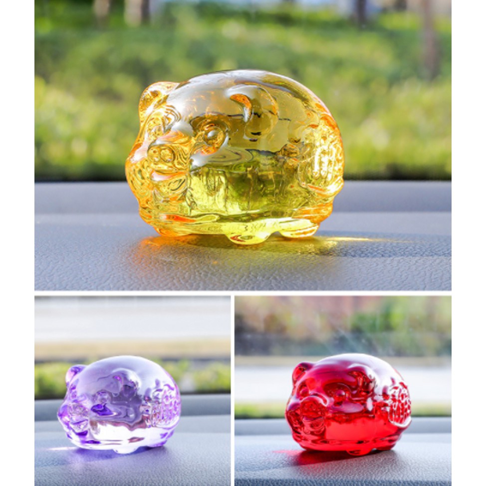 (Chọn màu) Chú Heo lưu ly phong thủy 5cm - Sung túc - Tài Lộc - Bình An | BigBuy360 - bigbuy360.vn