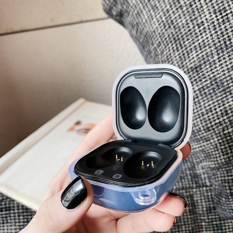 Vỏ bảo vệ hộp sạc tai nghe Samsung Galaxy Buds Live / Samsung Galaxy Buds Pro chống rơi màu trong suốt