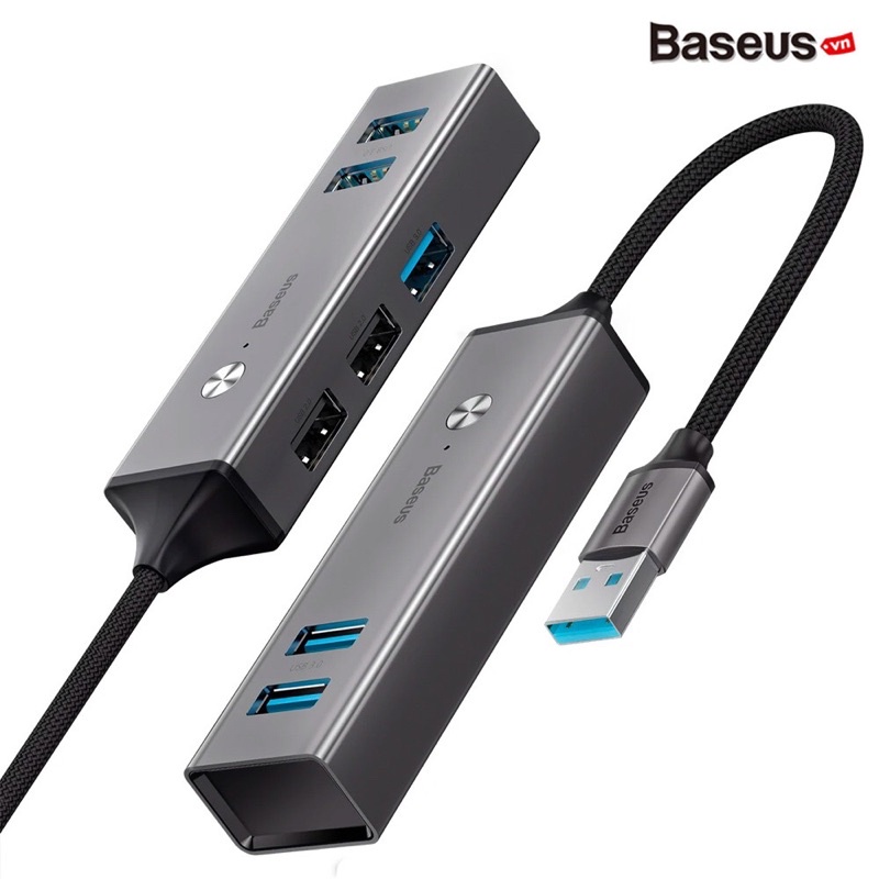 ✔Bộ chia cổng Baseus Cube HUB Adapter,USB ra 5 cổng USB 3.0 và HDMI+PD cho Laptop/Máy tính xách tay/MacBook Pro