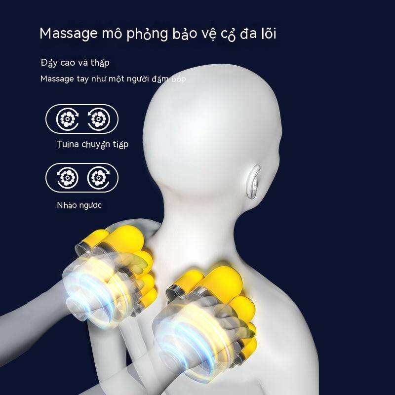 Máy Massage Đệm massage đốt sống cổ đa năng toàn thân vai eo lưng chân đệm gối massage