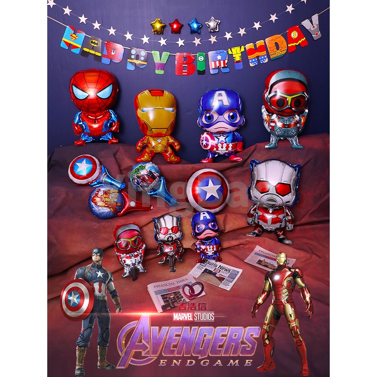 Bong Bóng Nhôm Hình Siêu Anh Hùng Trang Trí Phông Nền Tiệc Sinh Nhật Cho Bé