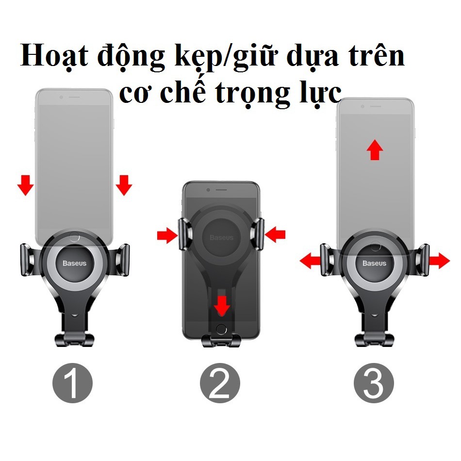 [Kẹp điện thoại dán taplo]Giá đỡ điện thoại trên ô tô Baseus Osculum | BigBuy360 - bigbuy360.vn
