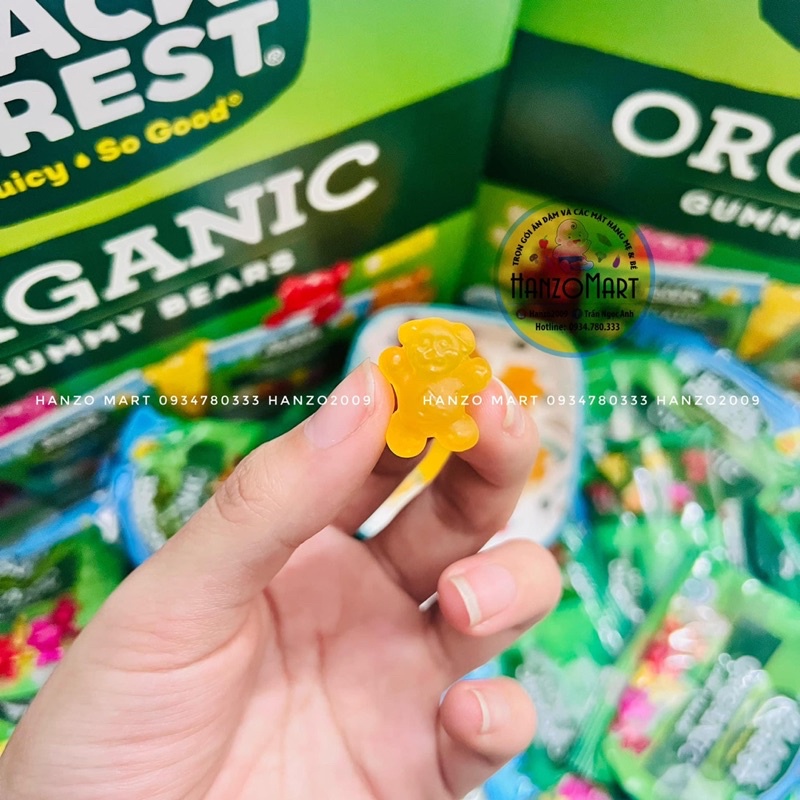 [1 gói] Kẹo dẻo trái cây gấu hữu cơ organic Black Forest gummy bear