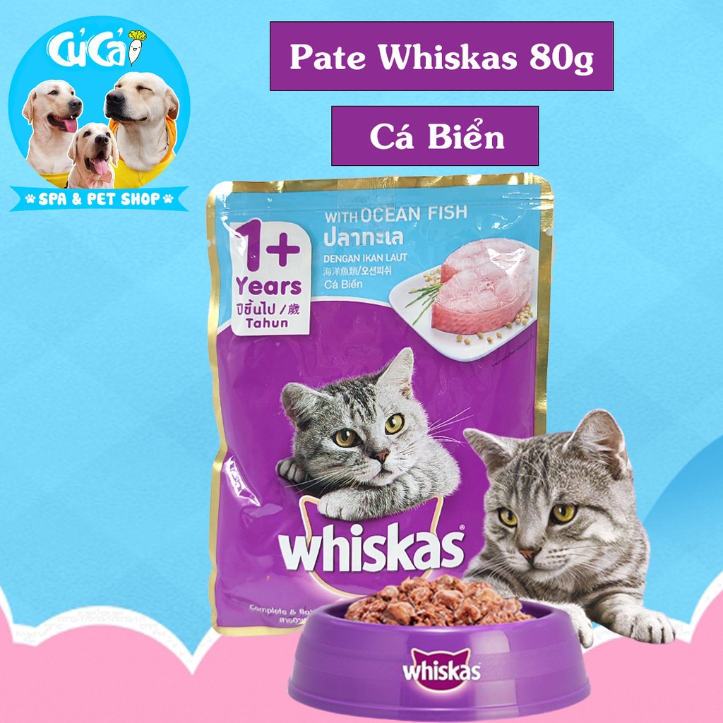 Pate Whiskas 80g Tươi Ngon Đầy Đủ Dưỡng Chất Cho Mèo