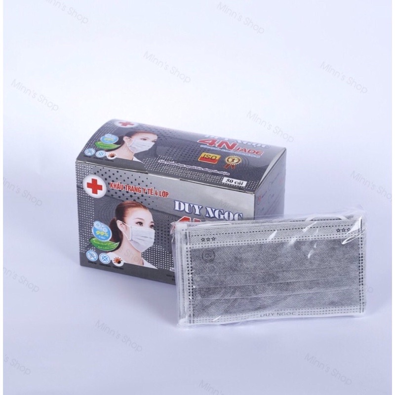 Hộp 50 cái khẩu trang y tế 4 lớp kháng khuẩn