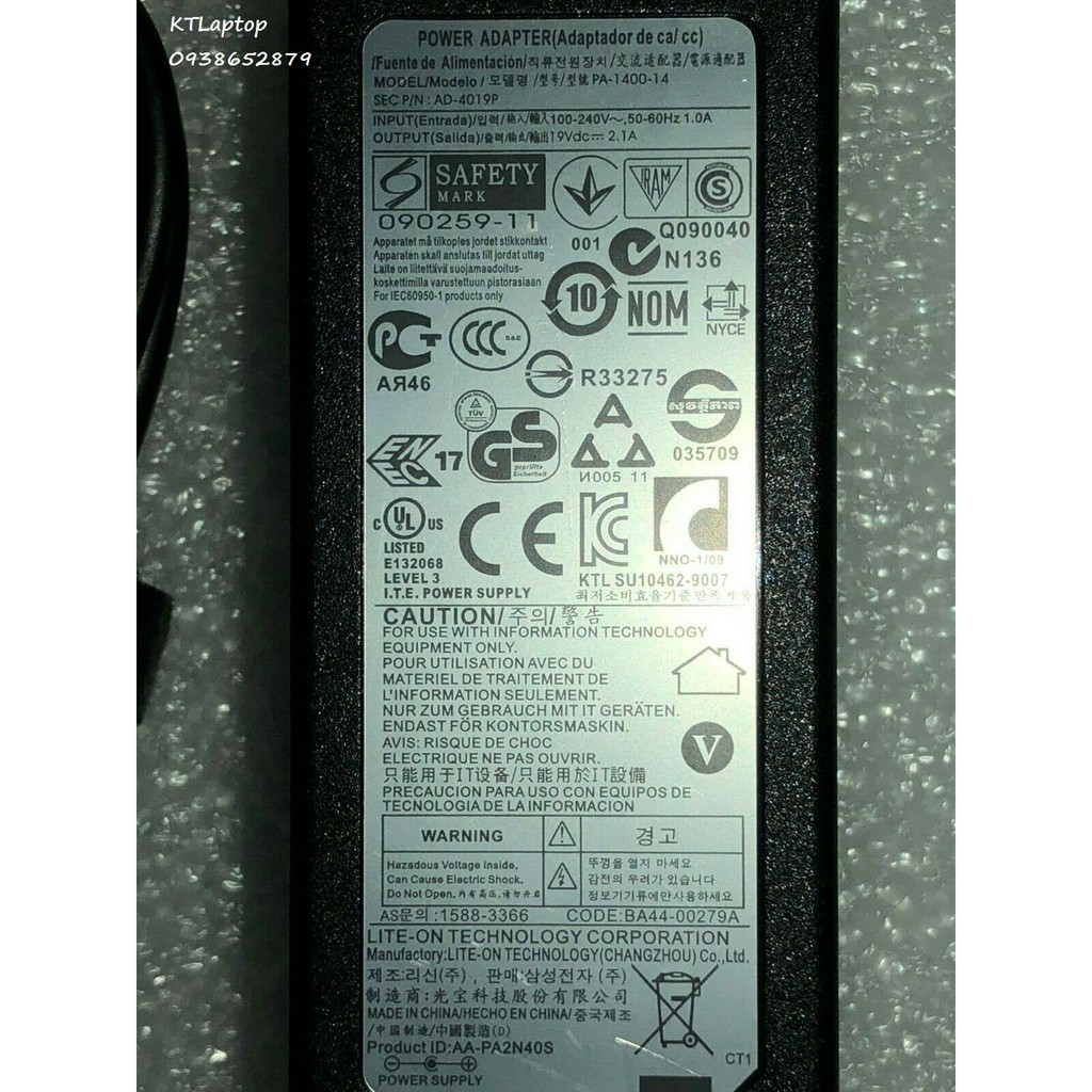 Sạc ADAPTER SAMSUNG  zin