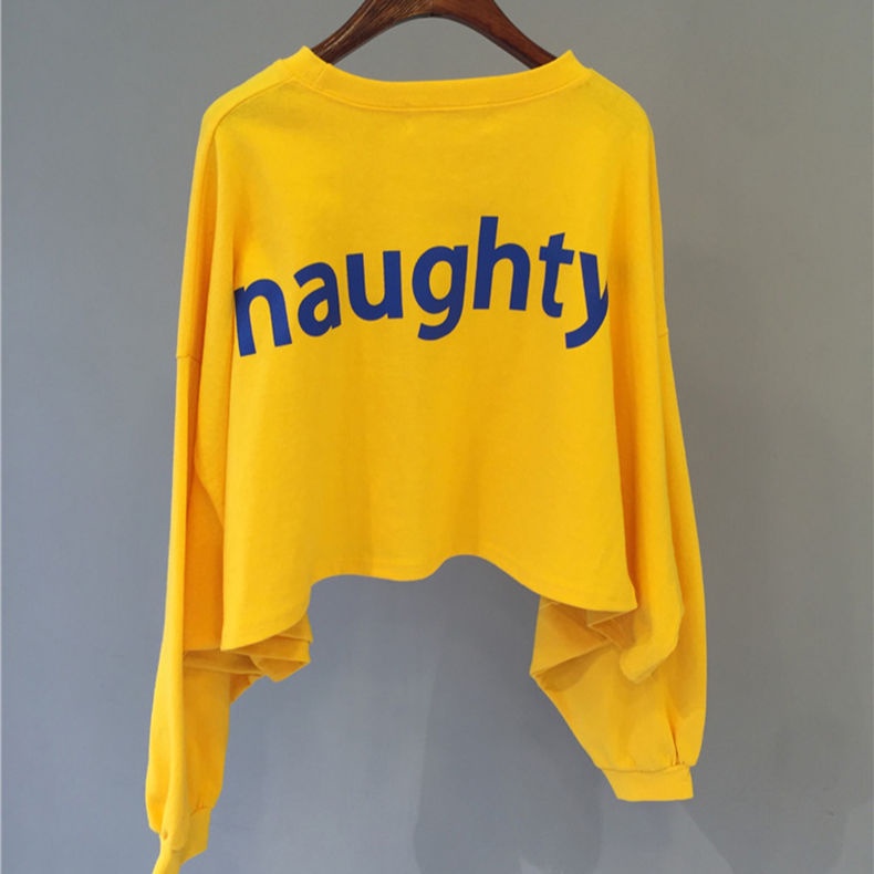 Áo Khoác Sweater Mỏng Dáng Rộng Ngắn In Chữ Kiểu Hàn Quốc Thời Trang 2022 Cho Nữ