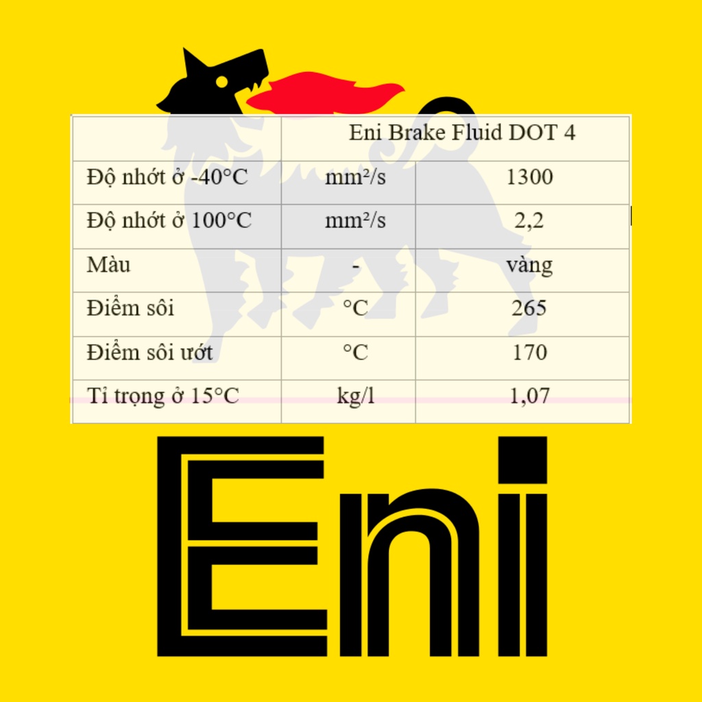 Dầu thắng  Eni  Brake Fluid Dot 4
