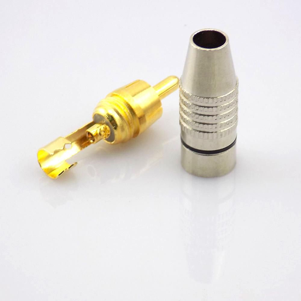 Bộ 4 Đầu Nối Rca Av Locking Rca Không Hàn Nhiều Màu