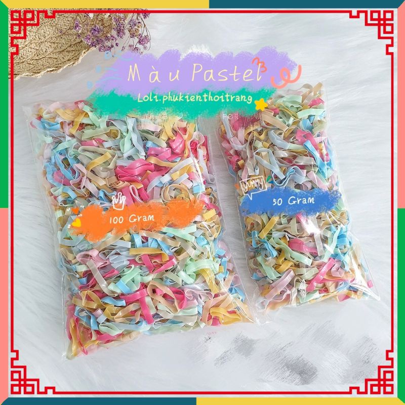 Thun Cột Tóc Đen Và Nhiều Màu Siêu Dai (50g - 100g)