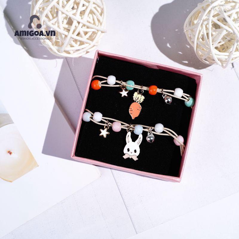 Vòng Đeo Tay Bện Bằng Gốm Họa Tiết Hoạt Hình Dễ Thương Cho Nữ