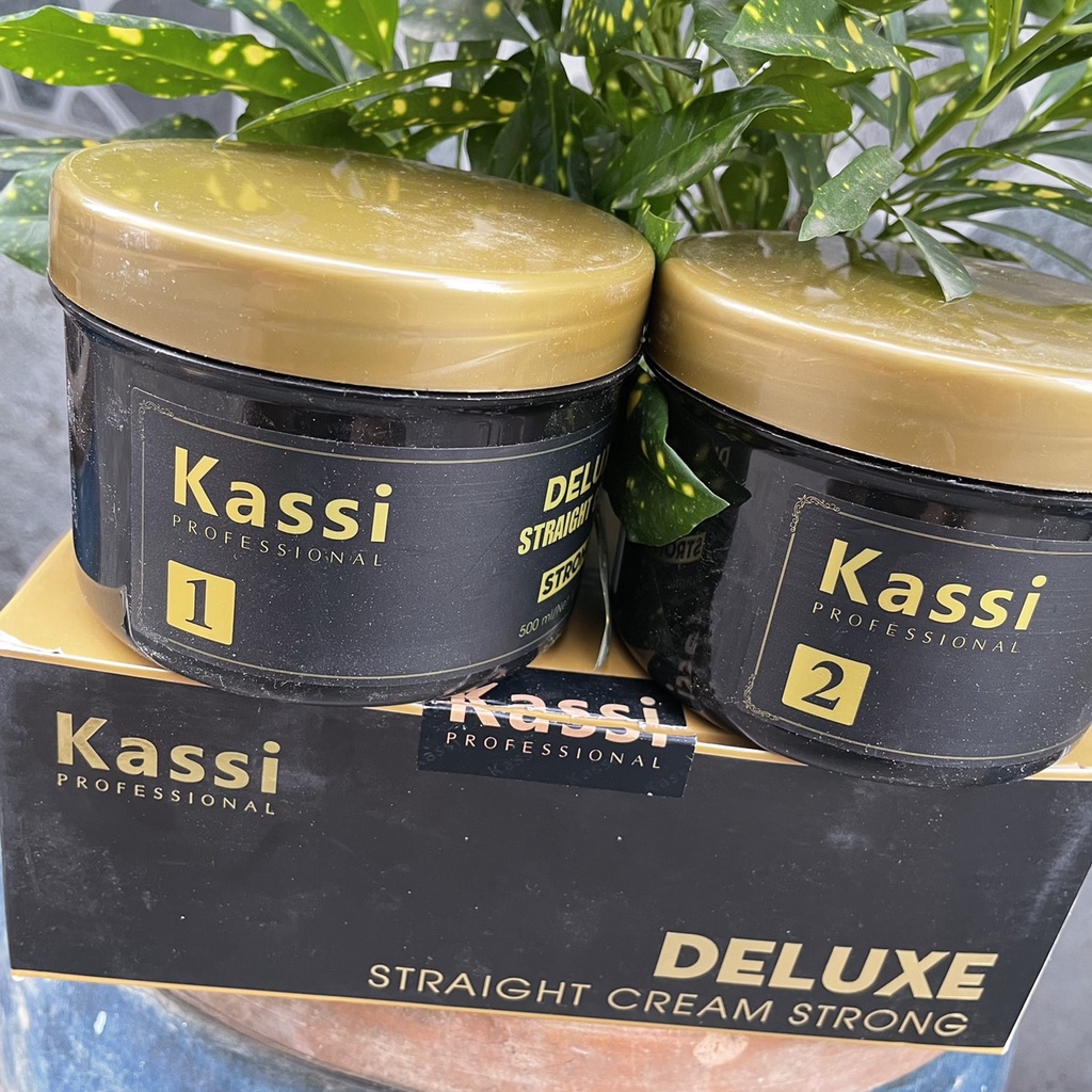 Kem duỗi tóc Kassi Deluxe Straight Cream 500mlx2