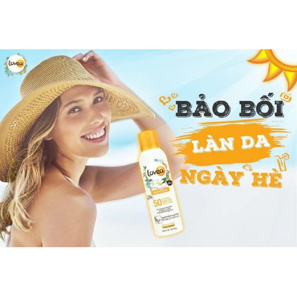 Xịt Chống Nắng Lovea SPF50 200ml