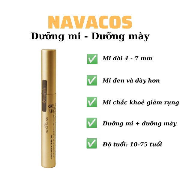 Huyết thanh dưỡng mi NAVACOS – dưỡng dài mi, dưỡng lông mày, serum kích mọc mi 5ml