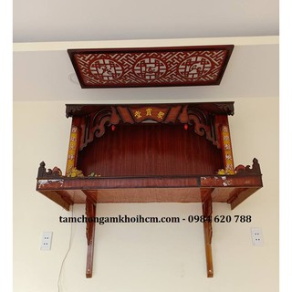 Tấm ám khói Phúc Lộc Thọ - 41x81 gõ đỏ cao cấp