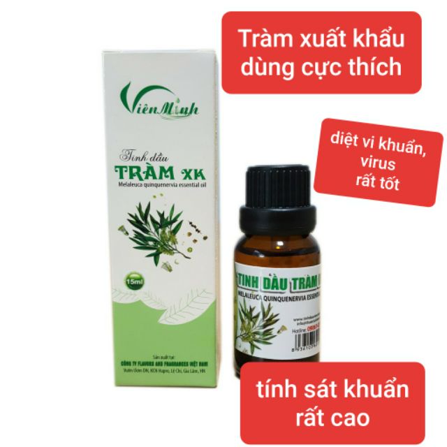 Tinh dầu tràm XK Viên Minh 15 ml HÀNG CHUẨN
