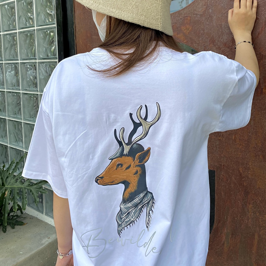 Áo thun tay lỡ Deer Tee cho cả nam và nữ