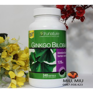 [Bạn mới nhập COSHBM -50% đơn 0Đ] [ Mẫu mới 340 viên ] Ginkgo Biloba Trunature 120mg của Mỹ 340 viên