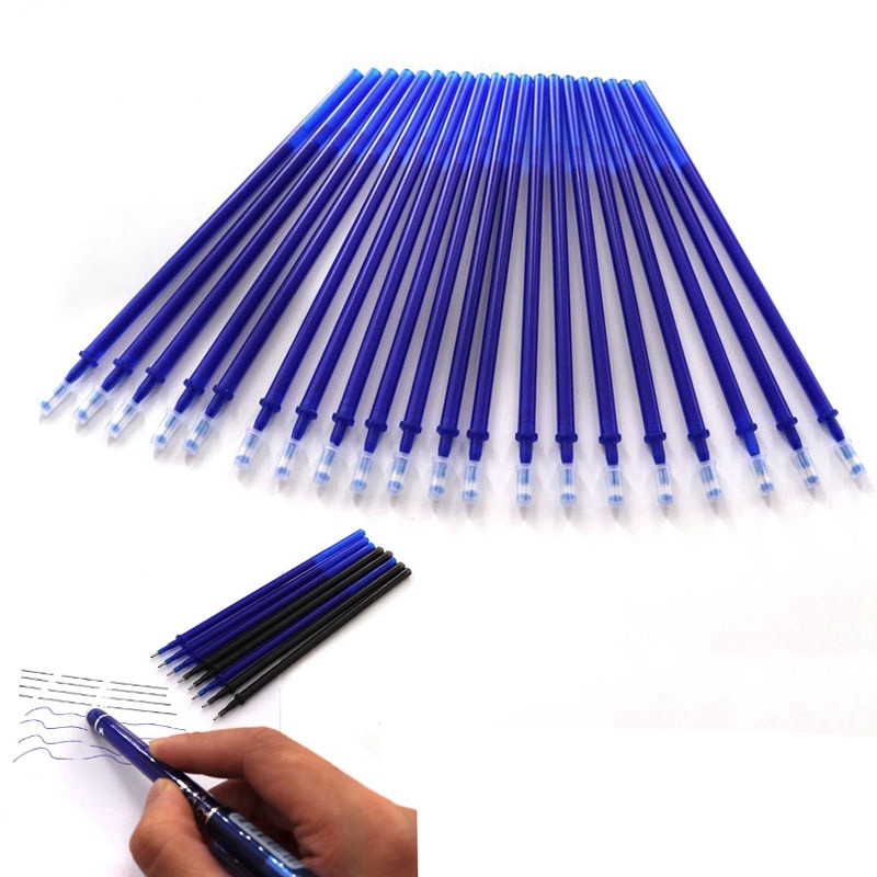 Bộ 10 ruột bút gel màu xanh dương và đen thay thế
