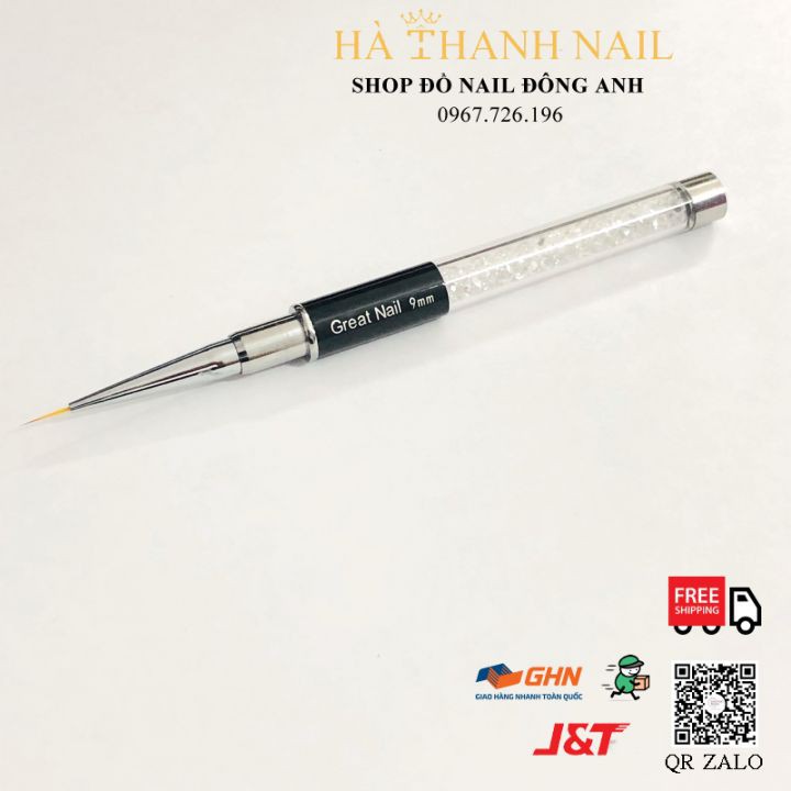 Cọ Nét Cán Đá Cao Cấp B281 Có 3 Sizes 6mm , 9mm , 12mm , Cọ Vẽ Nail Chuyên Dụng Lông Mềm Mượt