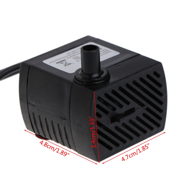 Máy bơm chìm AC 220V 5W chuẩn phích cắm EU có đèn LED cho hồ cá bể phun