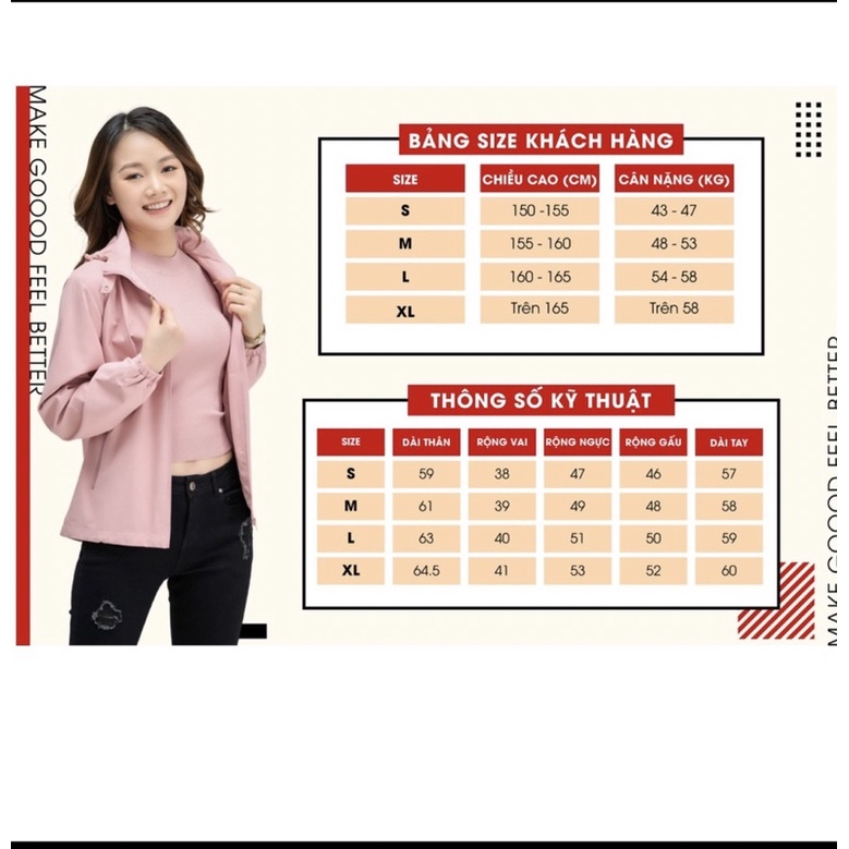 Áo Khoác Gió Nữ 2C plus Gió Tráng Bạc Chống Nước Tuyệt đối Mũ Tháo rời màu săc trẻ  cản gió hiệu quả