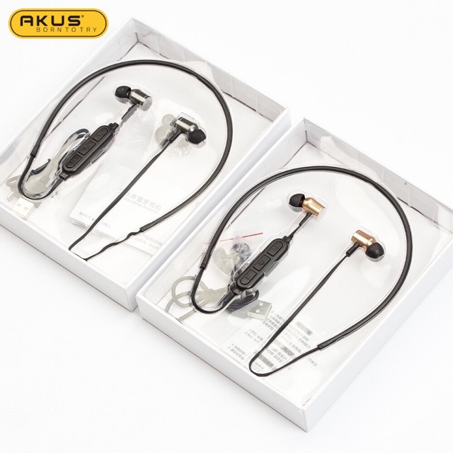 Tai nghe Bluetooth Akus T8 bass cực ấm, pin lâu
