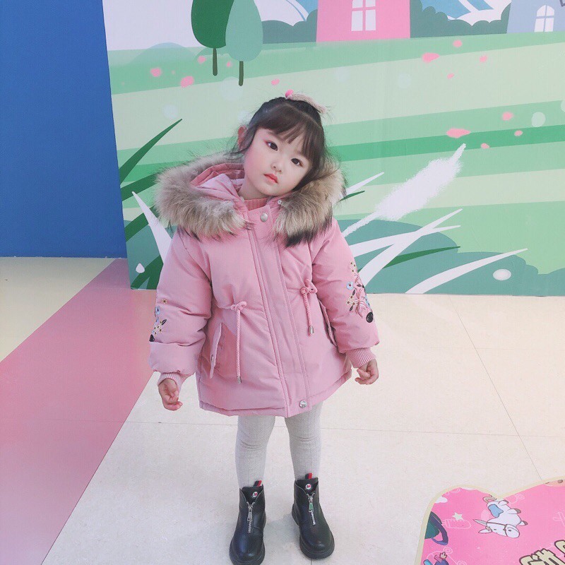Áo Khoác KaKy Lót Lông Bé Gái 8-38kg Thời Trang BaBy Quảng Châu