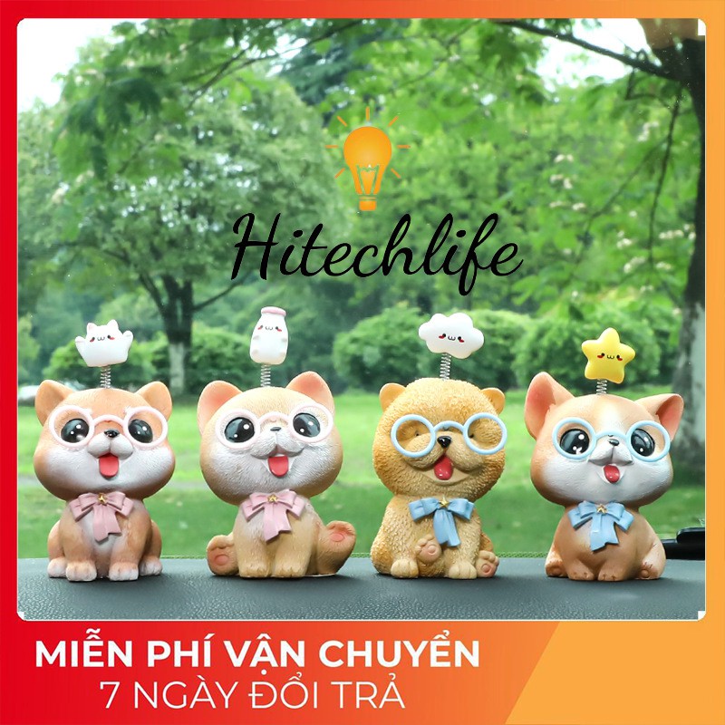 Phụ Kiện Trang Trí Taplo Xe Hơi Cún Đeo Kính Cực Xinh Trang Trí Xe Ô Tô, Bàn Làm Việc - Phụ Kiện Oto Hitechlife Giá Rẻ | BigBuy360 - bigbuy360.vn