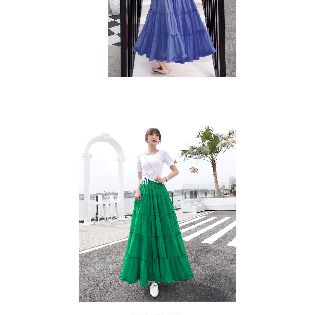 Chân Váy Xoè Dài Boho ❤️FREESHIP❤️Thổ Cẩm | BigBuy360 - bigbuy360.vn