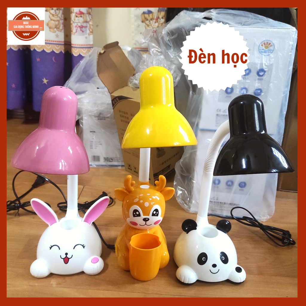 Đèn học chống cận, để bàn có chỗ đựng bút siêu xinh cho bé