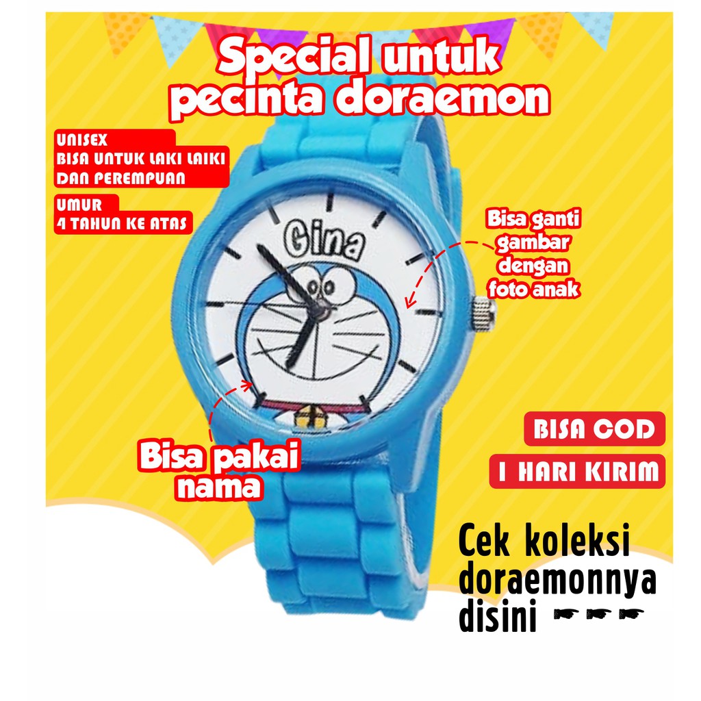 Đồng Hồ Đeo Tay Hình Doraemon Dùng Làm Quà Tặng Sinh Nhật Cho Bé