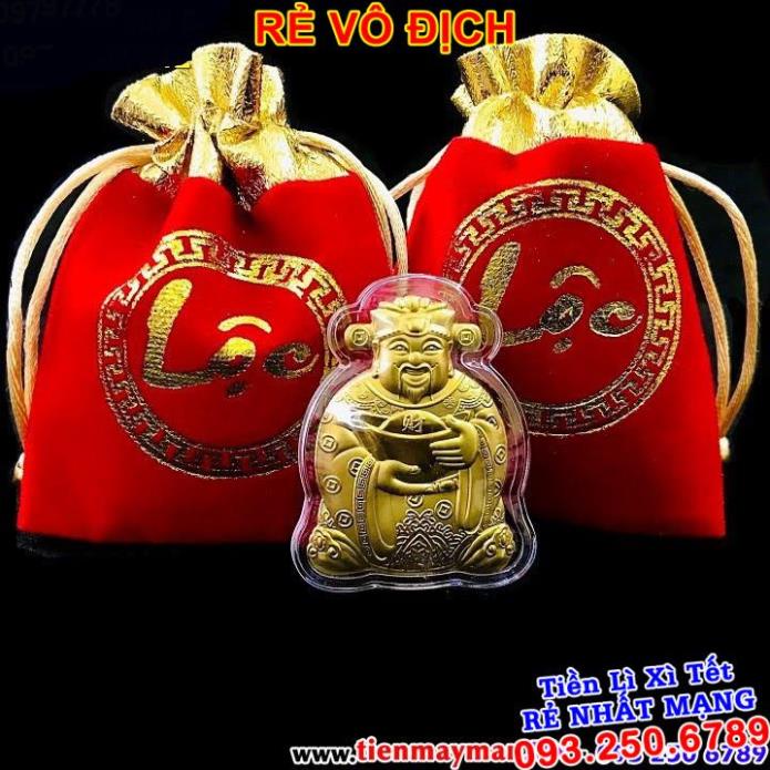 [QUÀ TẾT CHẤT] Ông Thần Tài Vàng Kèm Túi Gấm Phúc Lộc, Làm Quà Tặng Cực Sang Chảnh Ngày Vía Thần Tài