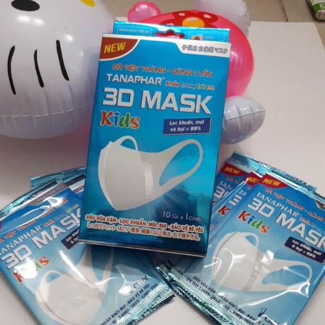 Khẩu trang 3D Mask Tanaphar: công nghệ Nhật Bản ( Hộp 10 cái)