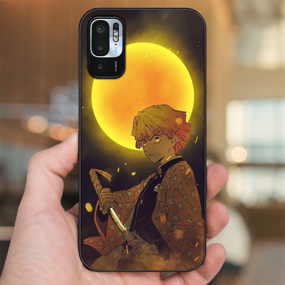Ốp lưng Xiaomi Redmi Note 10 5G viền đen in hình Zenitsu Kimetsu no Yaiba