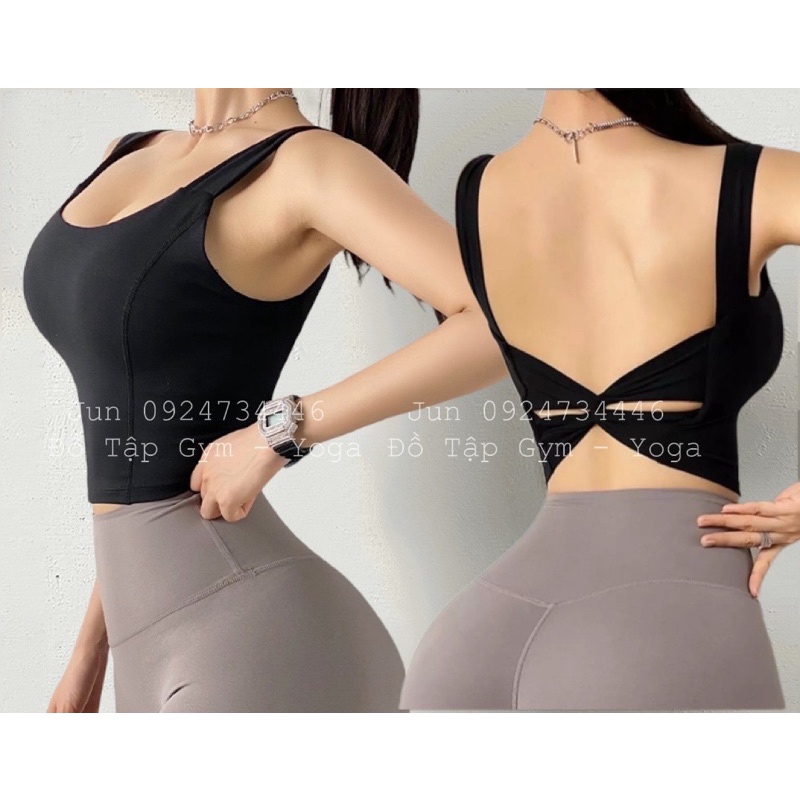 ÁO BRA croptop xoắn Nơ  TẬP GYM,YOGA