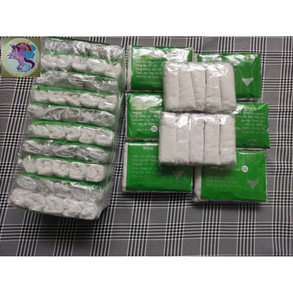 Combo 10 Bịch  Quần Lót Giấy Cotton Nam Cao Cấp