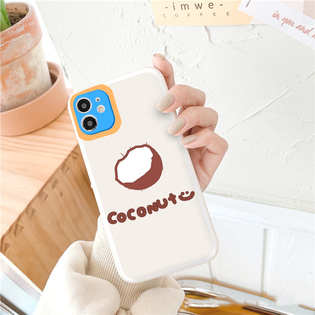 Ốp lưng iphone Coconut cạnh vuông 6/6plus/6s/6splus/7/7plus/8/8plus/x/xr/xs/11/12/13/pro/max/plus/promax