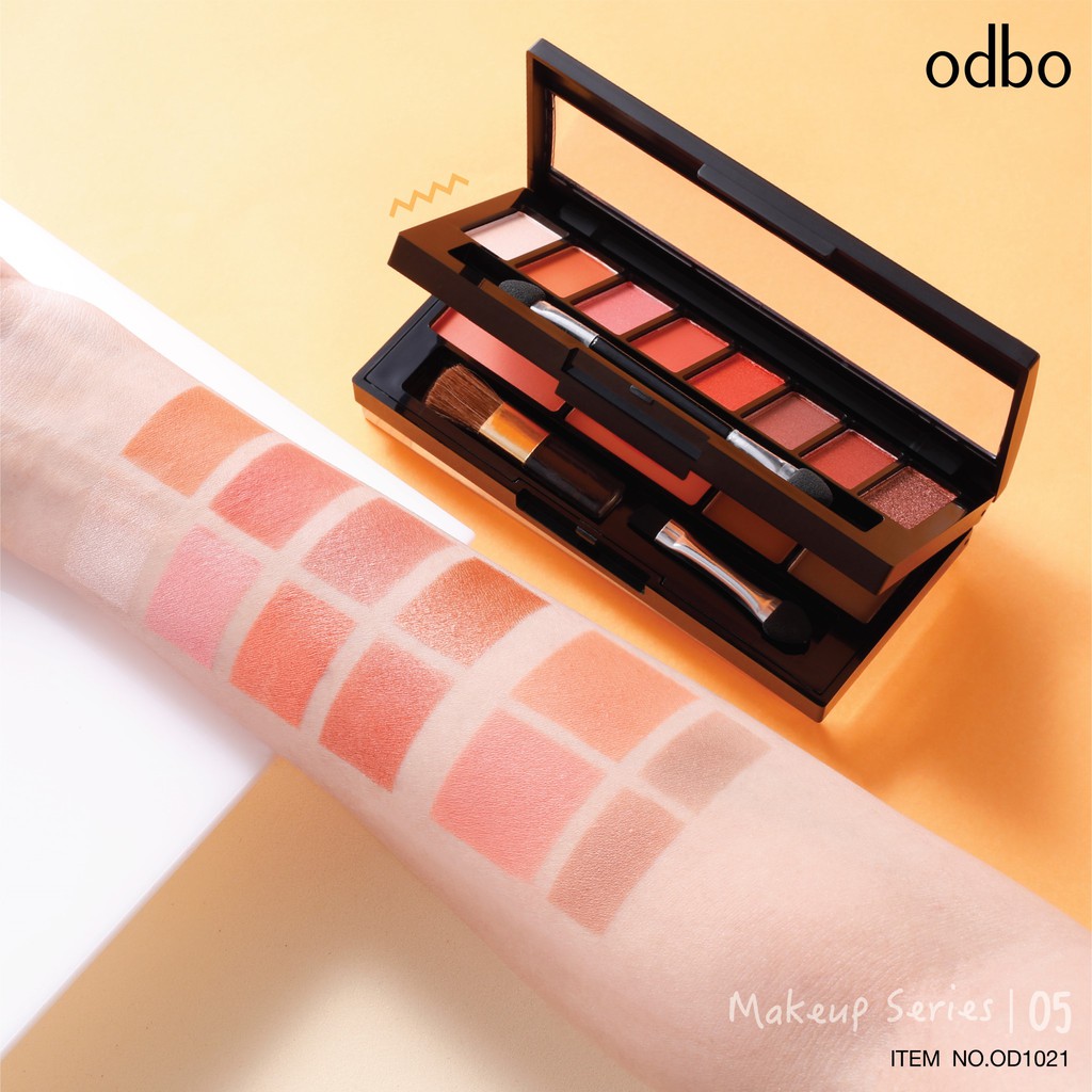 Odbo make Up Series OD1021 (Auth Thái) Set Phấn Mắt - Mày - Má Hồng Odbo Makeup Series OD1021