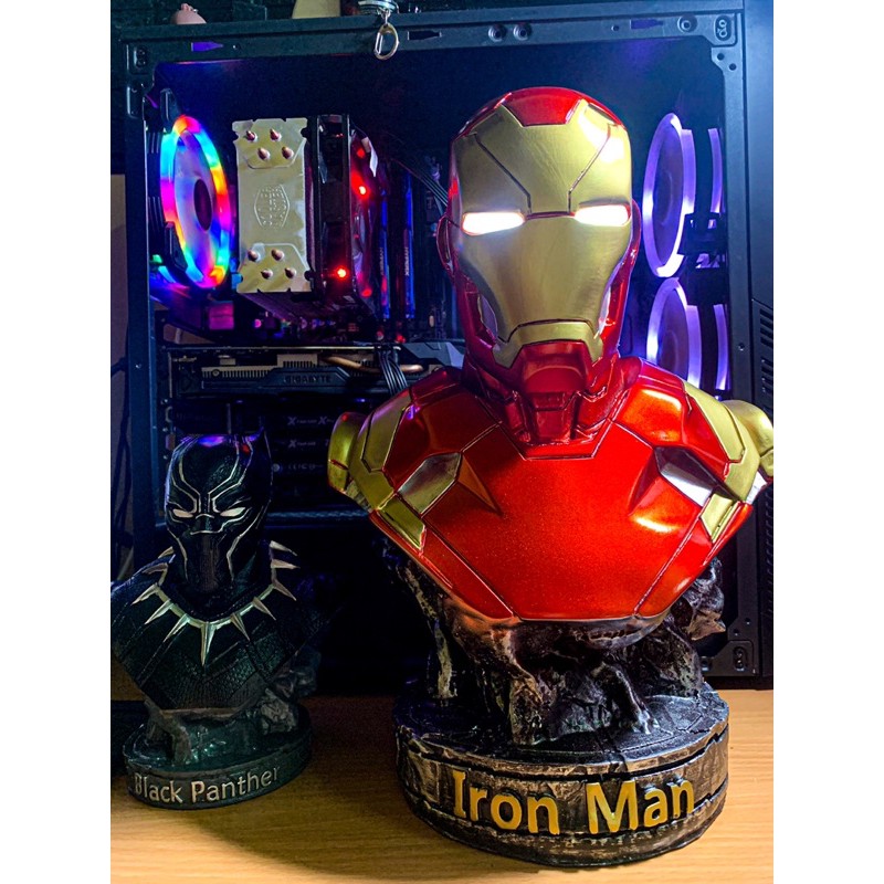 (Hàng HOT) Mô hình tượng bán thân Iron Man Tony Stark MK46 cao 36cm tỷ lệ 1/2